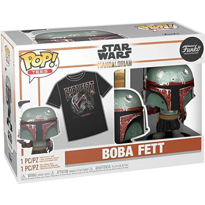 Star Wars - Metal Boba Fett Figure & T-Shirt Gift Set (#462) - Funko - Pop! Tees