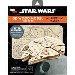 Star Wars - Millennium Falcon Book & 3D Model Kit (Wood) - Insights Editions - IncrediBuilds Series - (2022)