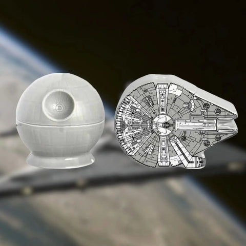 Star Wars - Millennium Falcon & Death Star Salt & Pepper Shaker Set (Ceramic) - Bioworld