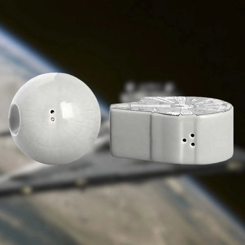 Star Wars - Millennium Falcon & Death Star Salt & Pepper Shaker Set (Ceramic) - Bioworld