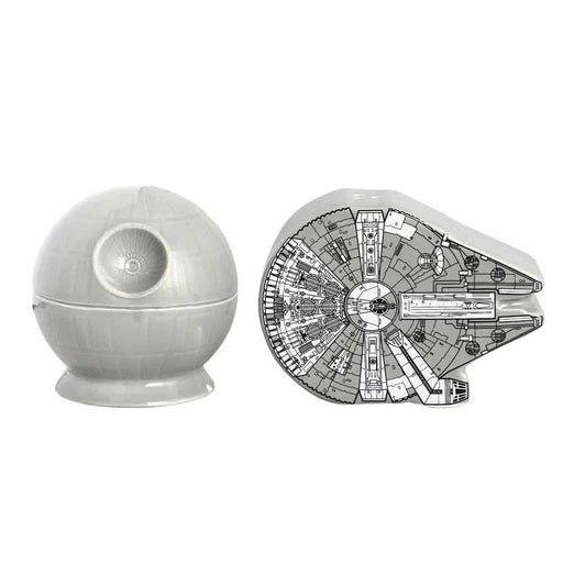 Star Wars - Millennium Falcon & Death Star Salt & Pepper Shaker Set (Ceramic) - Bioworld