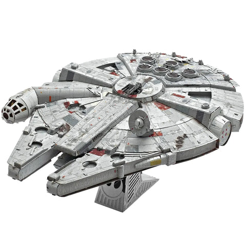 Star Wars - Millennium Falcon Spaceship 3D Figure Model Kit (Steel, Moderate Difficulty) - Fascinations - Metal Earth Premium Series - (2023)