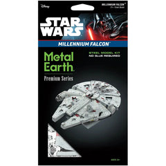 Star Wars - Millennium Falcon Spaceship 3D Figure Model Kit (Steel, Moderate Difficulty) - Fascinations - Metal Earth Premium Series - (2023)