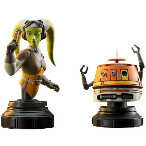 Star Wars - Pilot Hera Syndulla & Droid Chopper Mini-Bust Statue Figure Set (1:7 Scale, Limited Edition: 1 of 3,000) - Gentle Giant Ltd.