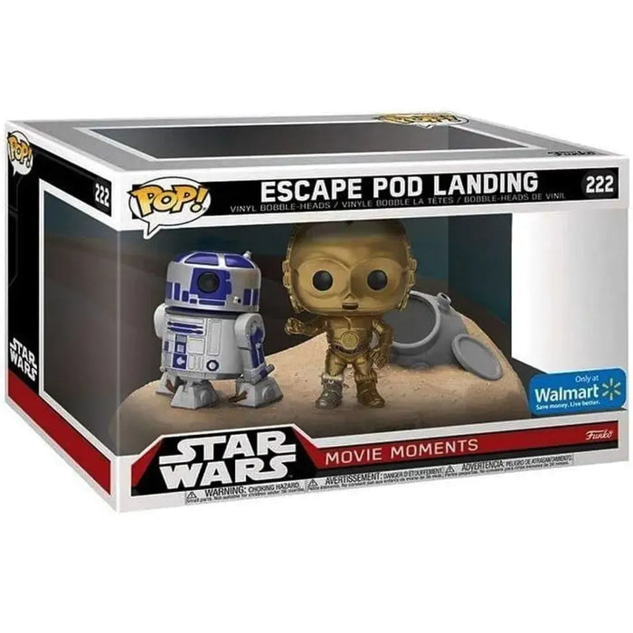 Star Wars - R2-D2 & C-3P0 Escape Pod Landing Bobble-Head Figure - Funko - Pop! Movie Moments Series (222)