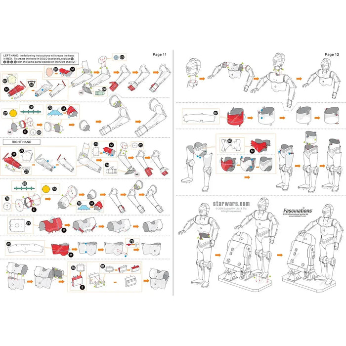 Star Wars - R2-D2 & C-3PO Figure Model Kit Gift Set (Steel, Expert Difficulty) - Fascinations - Metal Earth Series