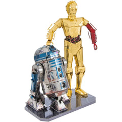 Star Wars - R2-D2 & C-3PO Figure Model Kit Gift Set (Steel, Expert Difficulty) - Fascinations - Metal Earth Series