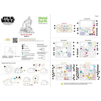Star Wars - R2-D2 & C-3PO Figure Model Kit Gift Set (Steel, Expert Difficulty) - Fascinations - Metal Earth Series