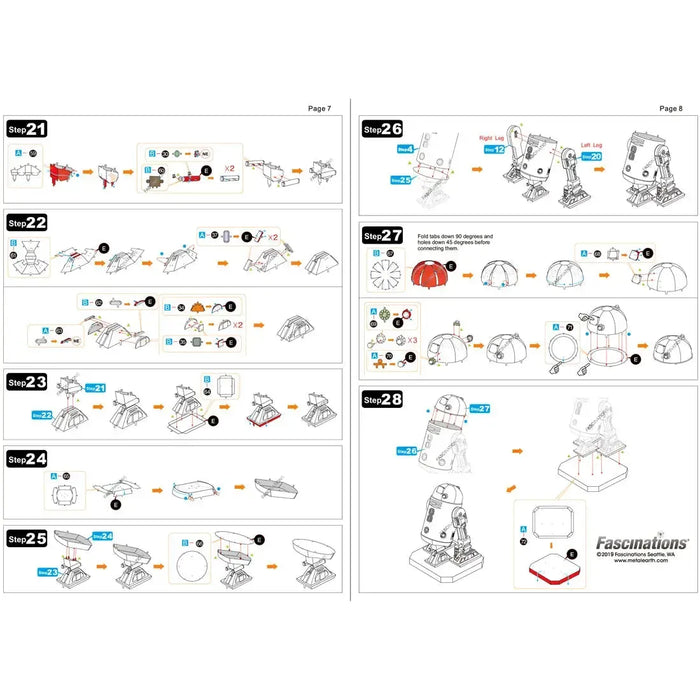 Star Wars - R2-D2 Figure Model Kit (Steel, Moderate Difficulty) - Fascinations - Metal Earth Premium Series