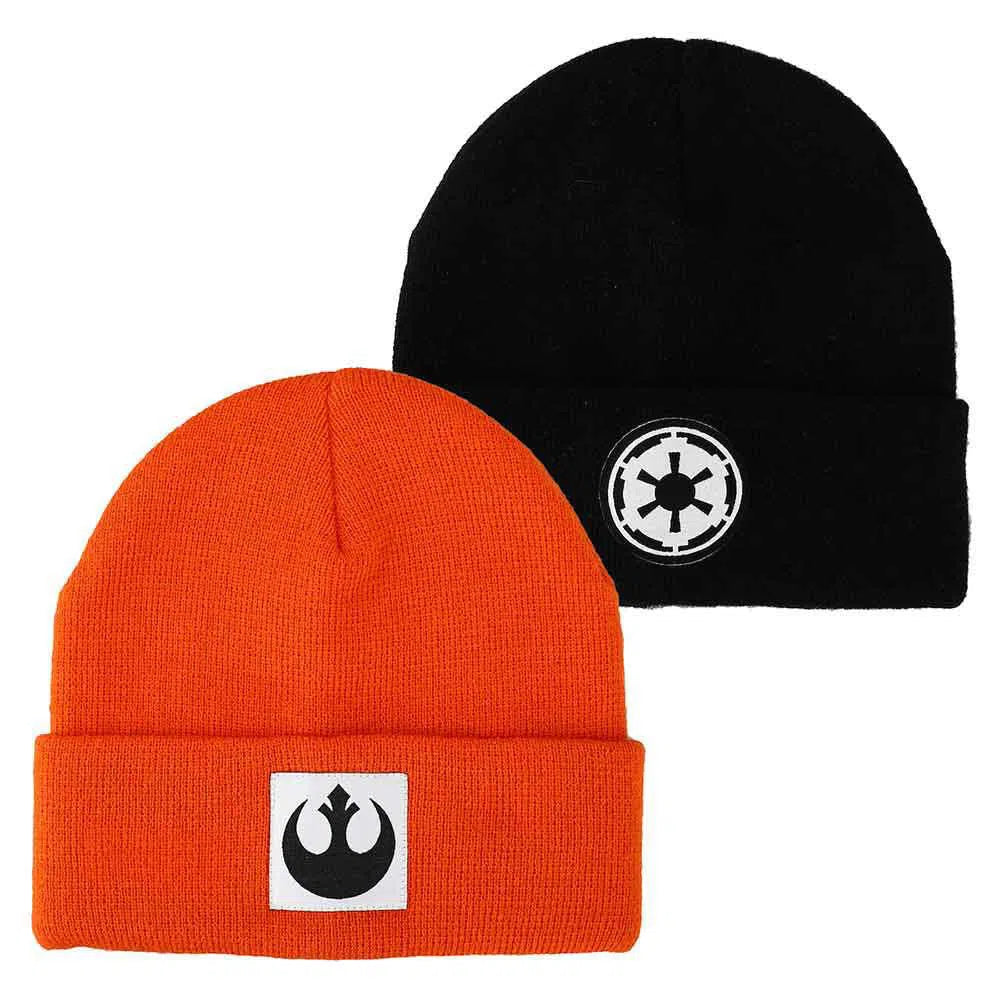 Star Wars - Rebel Alliance & Galactic Empire Logo Cuff Beanie Hat 2-Pack - Bioworld