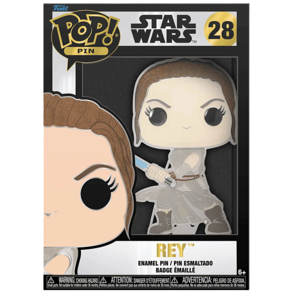 Star Wars - Rey Pin Badge (#28, Glows in the Dark, Enamel) - Funko - Pop! Pin Series