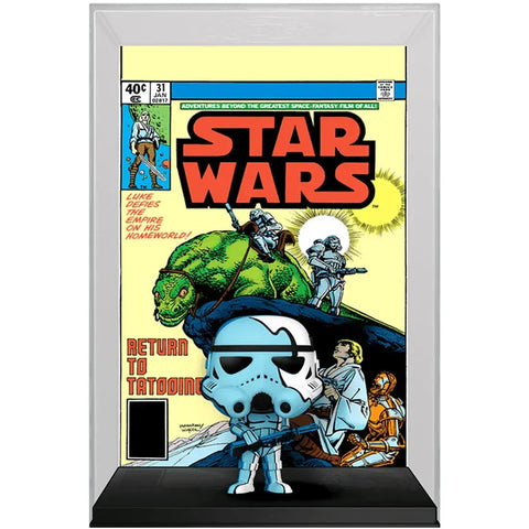 Star Wars - Sandtrooper Figure with Star Wars 1977 Comic #31 Art Backdrop (3.8
