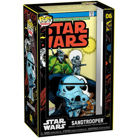 Star Wars - Sandtrooper Figure with Star Wars 1977 Comic #31 Art Backdrop (3.8