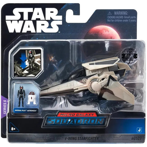 Star Wars - Shadow V-Wing Starfighter Figure Set (Rare Edition: 1 of 15,000) - Jazwares - Micro Galaxy Squadron Series (0109)