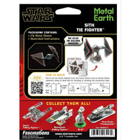 Star Wars - Sith TIE Fighter Figure Model Kit (Steel, Challenging Difficulty)...- Image 3