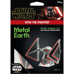 Star Wars - Sith TIE Fighter Figure Model Kit (Steel, Challenging Difficulty) - Fascinations - Metal Earth Series