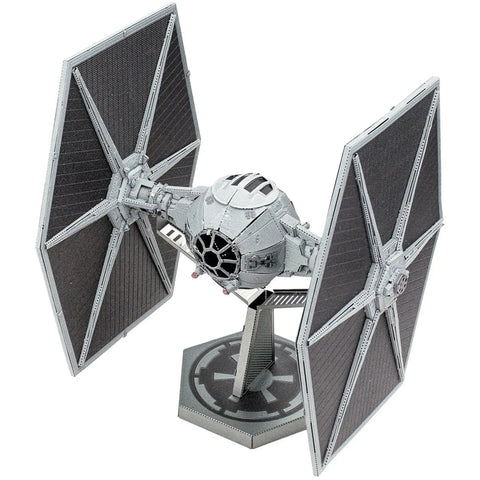Star Wars - TIE Fighter Spacecraft 3D Figure Model Kit (Steel, Hard Difficulty) - Fascinations - Metal Earth Premium Series - (2023)