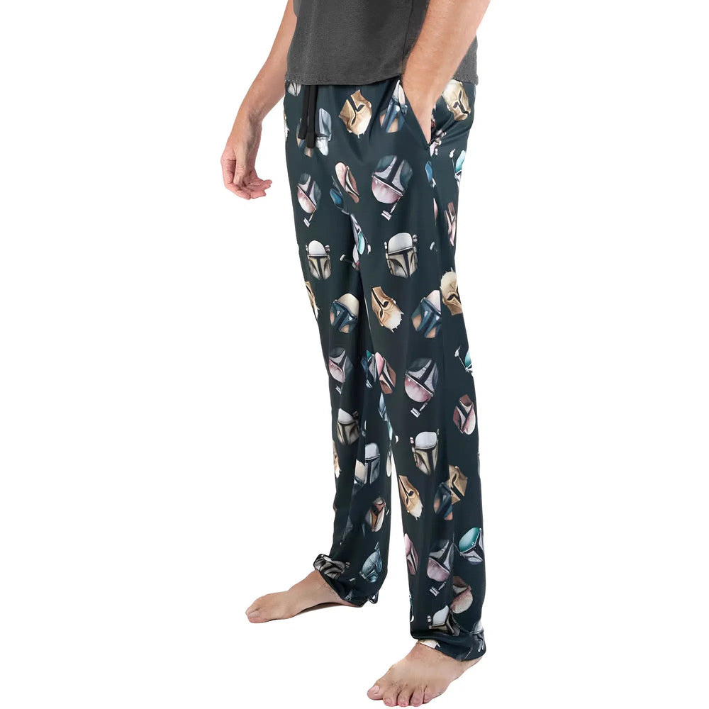 Star Wars: The Mandalorian - Different Mandalorian Helmets Pajama Pants (All Over Print) - Bioworld