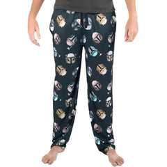 Star Wars: The Mandalorian - Different Mandalorian Helmets Pajama Pants (All Over Print) - Bioworld