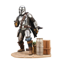 Star Wars: The Mandalorian - Din Djarin & Grogu Statue Figure (1:7 Scale) - Kotobukiya - ArtFX Series