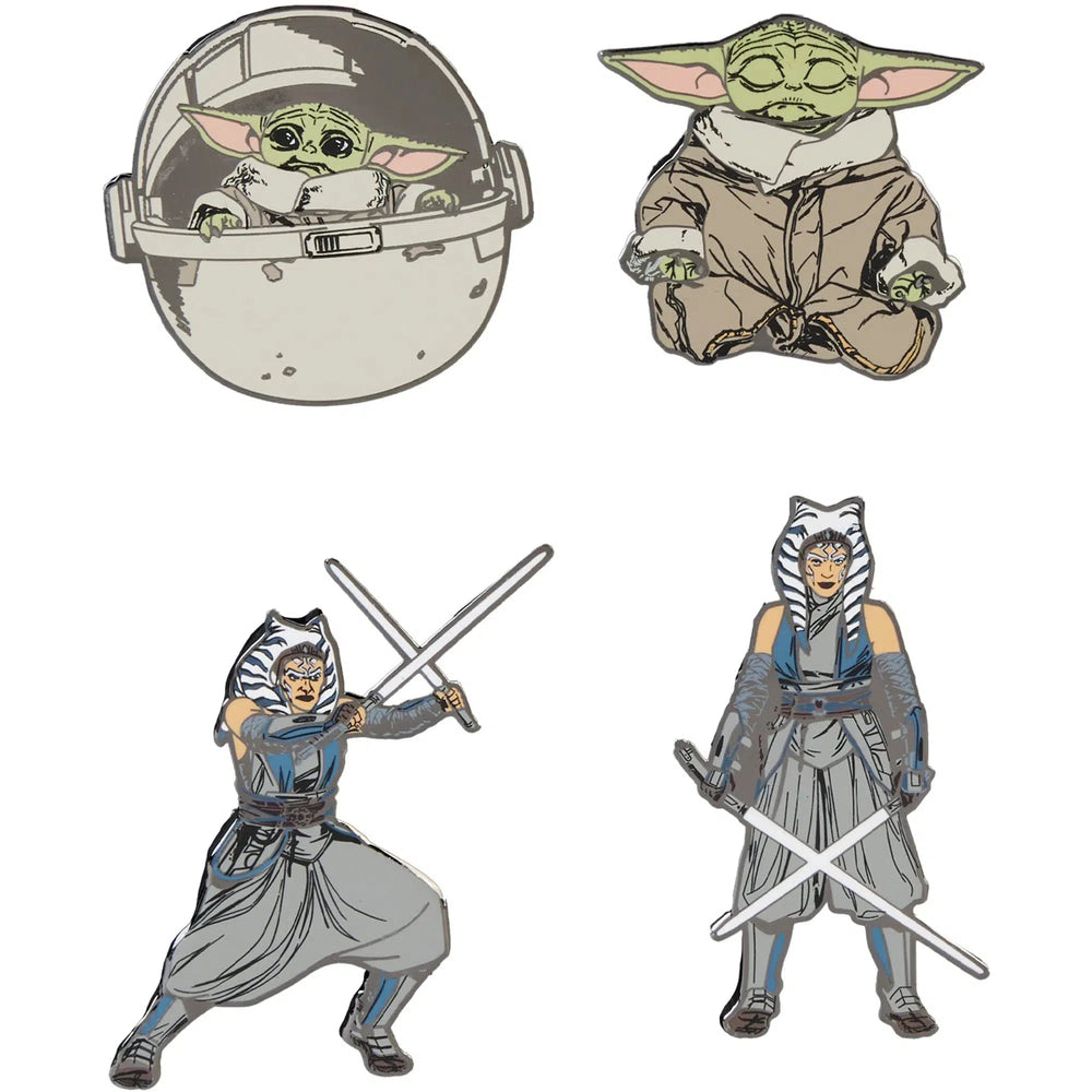 Star Wars: The Mandalorian - Grogu & Ahsoka Pin Badge Set (Enamel)