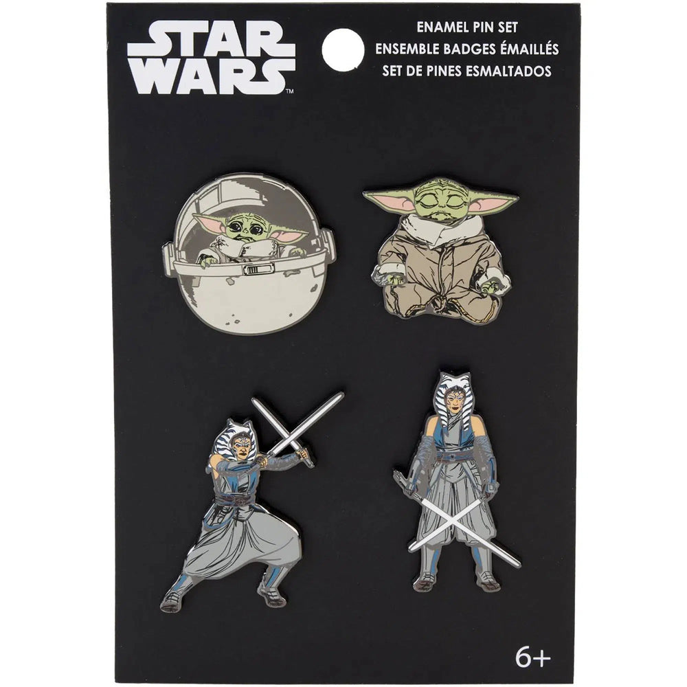 Star Wars: The Mandalorian - Grogu & Ahsoka Pin Badge Set (Enamel)