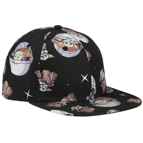 Star Wars: The Mandalorian - Grogu Snapback Hat (All Over Print, Flat Bill) - Bioworld