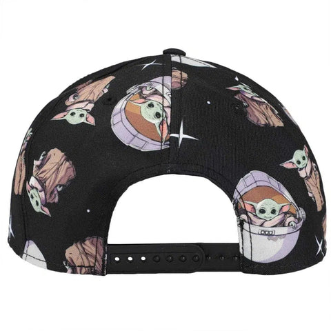 Star Wars: The Mandalorian - Grogu Snapback Hat (All Over Print, Flat Bill) - Bioworld