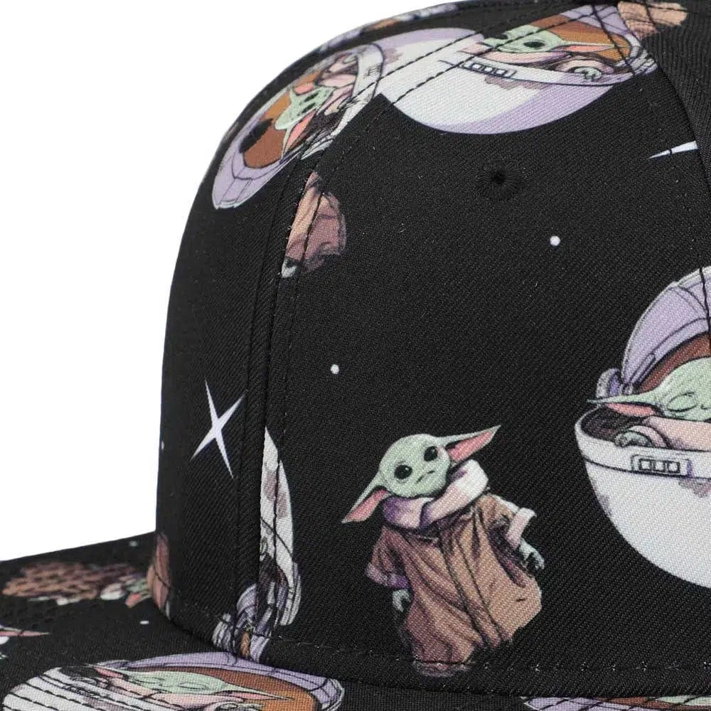 Star Wars: The Mandalorian - Grogu Snapback Hat (All Over Print, Flat Bill) - Bioworld