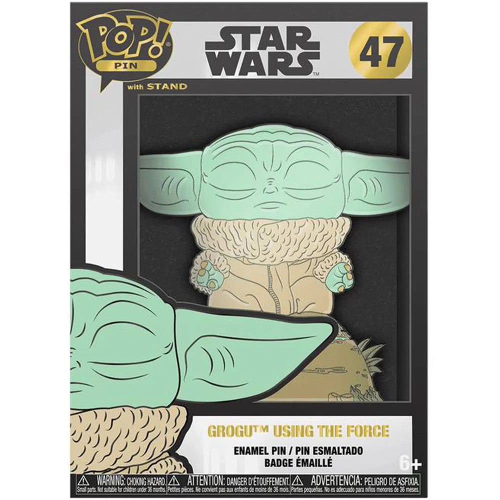 Star Wars: The Mandalorian - Grogu Using The Force Pin Badge with Stand (Enamel) - Funko - POP! Pin Series (47)