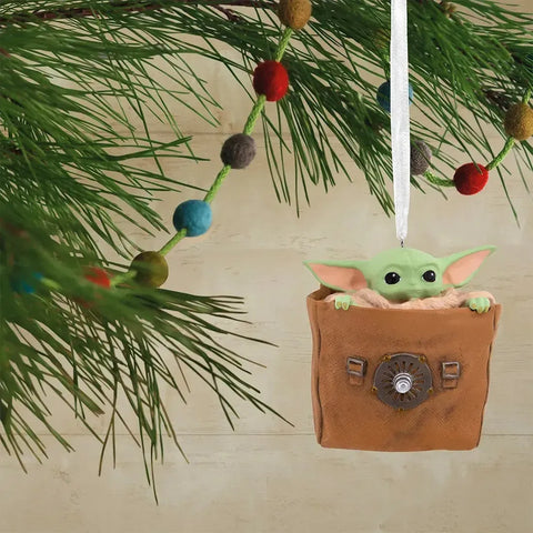 Star Wars: The Mandalorian - Grogu in Bag Christmas Ornament - Hallmark