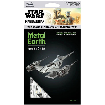 Star Wars: The Mandalorian - Mandalorian N-1 Starfighter Figure 3D Model Kit (Steel, Hard Difficulty) - Fascinations - Metal Earth Premium Series - (2023)