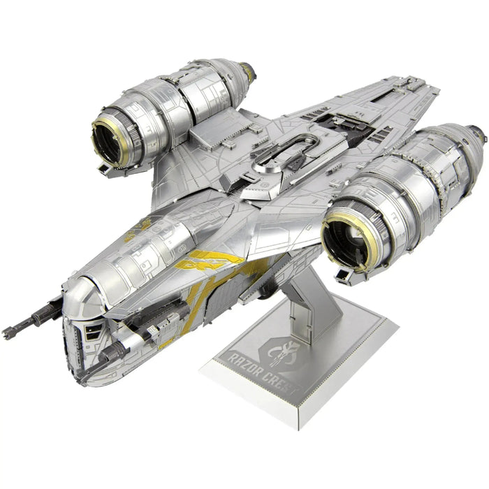 Star Wars: The Mandalorian - Razor Crest Spacecraft 3D Figure Model Kit (Steel, Moderate Difficulty) - Fascinations - Metal Earth Premium Series - (2022)