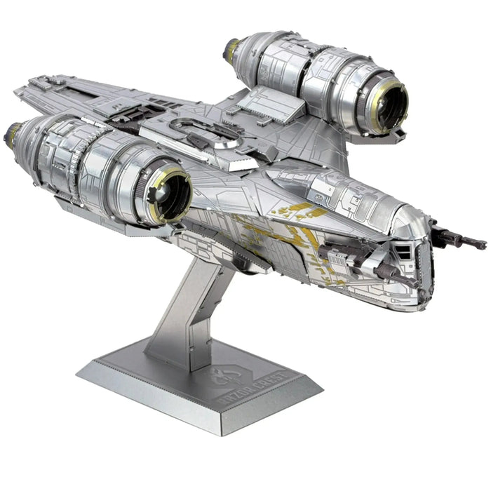 Star Wars: The Mandalorian - Razor Crest Spacecraft 3D Figure Model Kit (Steel, Moderate Difficulty) - Fascinations - Metal Earth Premium Series - (2022)