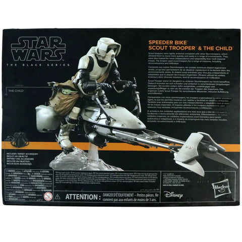 Star Wars: The Mandalorian - Speeder Bike Scout Trooper with The Child (Grogu) Deluxe Figure Set (6