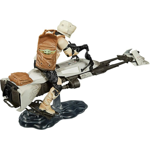 Star Wars: The Mandalorian - Speeder Bike Scout Trooper with The Child (Grogu) Deluxe Figure Set (6