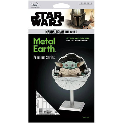 Star Wars: The Mandalorian - The Child 3D Figure Model Kit (Steel, Moderate Difficulty) - Fascinations - Metal Earth Iconx Premium Series - (2020)