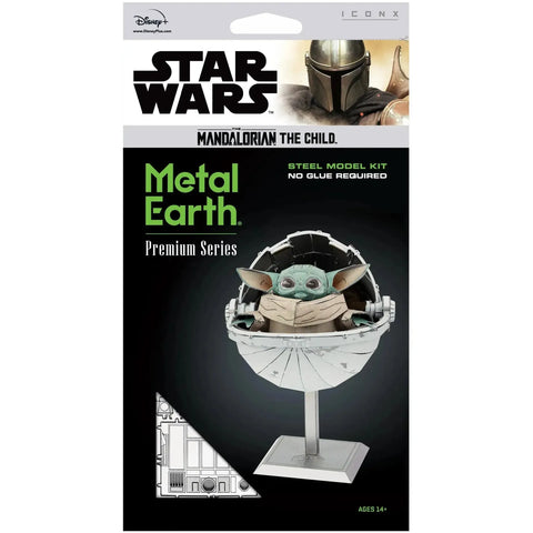 Star Wars: The Mandalorian - The Child 3D Figure Model Kit (Steel, Moderate Difficulty) - Fascinations - Metal Earth Iconx Premium Series - (2020)
