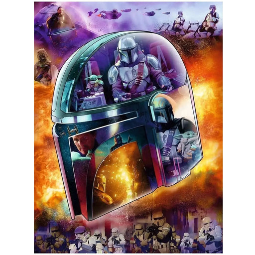 Star Wars: The Mandalorian - The Mandalorian Helmet Shaped Jigsaw Puzzle (770 Pieces) - Ravensburger - (2024)