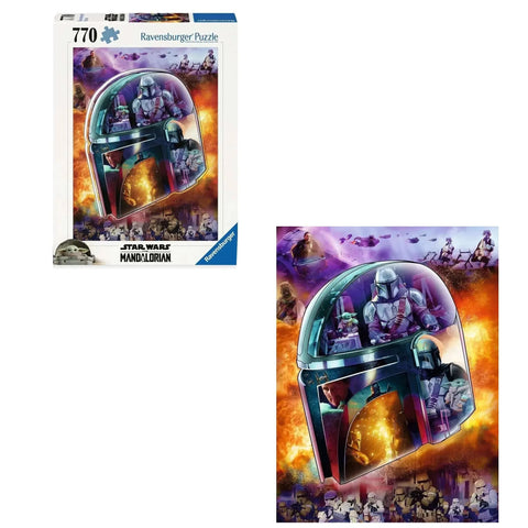 Star Wars: The Mandalorian - The Mandalorian Helmet Shaped Jigsaw Puzzle (770 Pieces) - Ravensburger - (2024) - Image 4