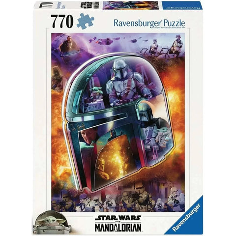 Star Wars: The Mandalorian - The Mandalorian Helmet Shaped Jigsaw Puzzle (770 Pieces) - Ravensburger - (2024) - Image 1