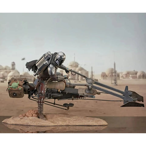 Star Wars - The Mandalorian on Swoop Bike Statue (1/7 Scale) - Gentle Giant Ltd. - Premier Collection - Image 5