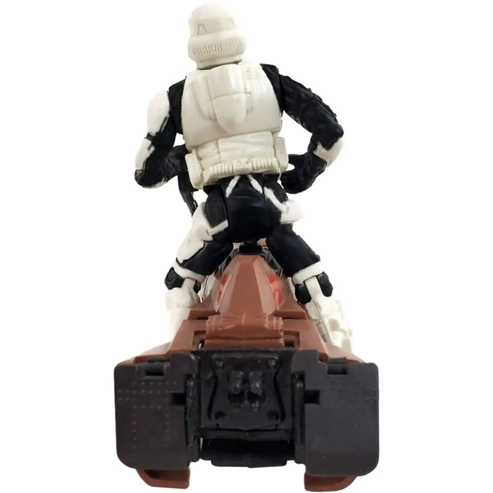 Star Wars [The Power of the Force] - Imperial Speeder Bike with Biker Scout Stormtrooper Action Figure & Vehicle Set (6") - Kenner - (1995)
