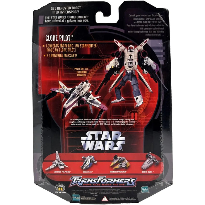 Star Wars Transformers - Clone Pilot and ARC-170 Starfighter Figure - Hasbro