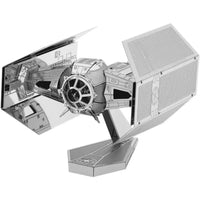 Star Wars - Unpainted Darth Vader's Tie Advanced X1 Figure Model Kit (Steel, Moderate Difficulty) - Fascinations - Metal Earth Series