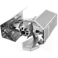 Star Wars - Unpainted Darth Vader's Tie Advanced X1 Figure Model Kit (Steel, Moderate Difficulty) - Fascinations - Metal Earth Series