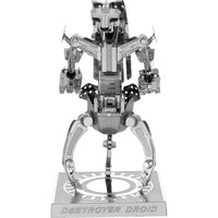 Star Wars - Unpainted Destroyer Droid Figure Model Kit (Steel, Challenging Difficulty) - Fascinations - Metal Earth Series