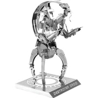 Star Wars - Unpainted Destroyer Droid Figure Model Kit (Steel, Challenging Difficulty) - Fascinations - Metal Earth Series