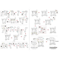 Star Wars - Unpainted Imperial AT-AT Figure Model Kit (Steel, Moderate Difficulty) - Fascinations - Metal Earth Series