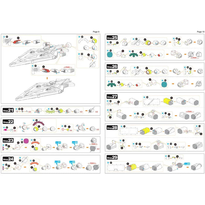 Star Wars - Unpainted Imperial Light Cruiser Ship Figure Model Kit (Steel, Challenging Difficulty) - Fascinations - Metal Earth Premium Series
